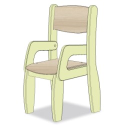 Fauteuil 18 cm Vert Bambou Pimousse