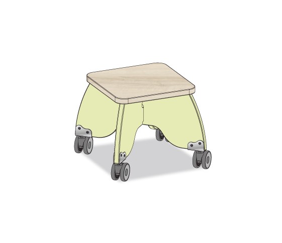 Tabouret puéricultrice  Pimousse Vert bambou