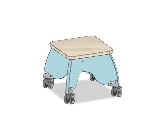 Tabouret puéricultrice Pimousse Bleu Ciel