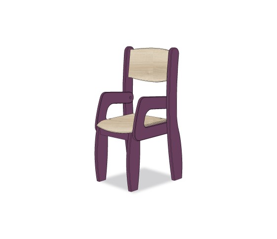 FAUTEUIL ASSISE 26CM VIOLET POP