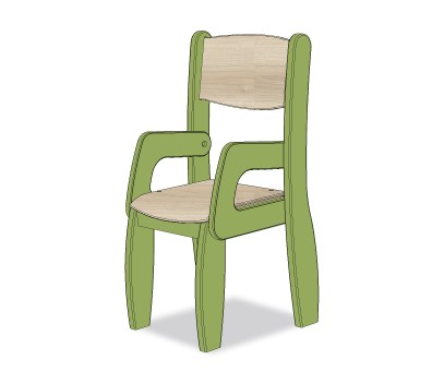 FAUTEUIL ASSISE 26CM VERT JUNGLE
