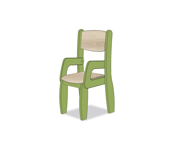 FAUTEUIL ASSISE 26CM VERT JUNGLE