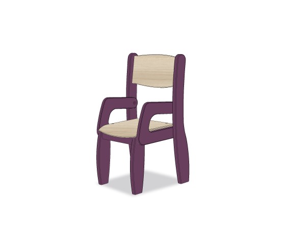 FAUTEUIL ASSISE 21CM VIOLET POP