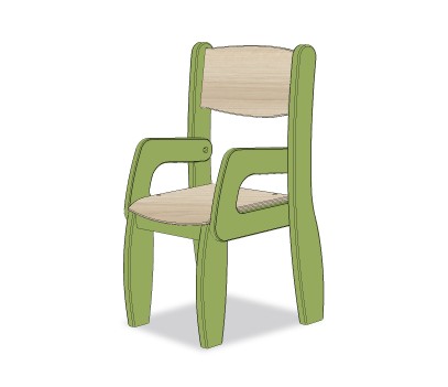 FAUTEUIL ASSISE 21CM VERT JUNGLE