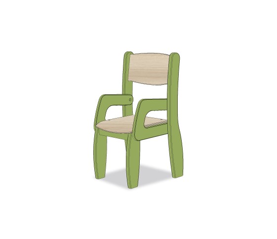 FAUTEUIL ASSISE 21CM VERT JUNGLE