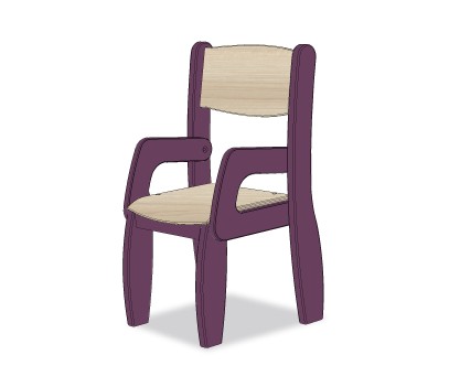 FAUTEUIL ASSISE 18CM VIOLET POP