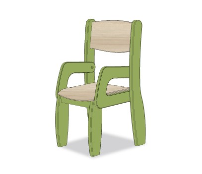 FAUTEUIL ASSISE 18CM VERT JUNGLE