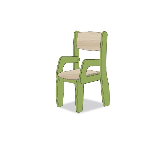 FAUTEUIL ASSISE 18CM VERT JUNGLE