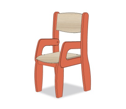 FAUTEUIL ASSISE 18CM ORANGE TIGRE