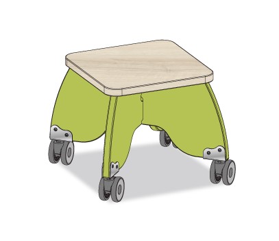 TABOURET PUERICULTRICE VERT ALLIGATOR