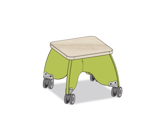 TABOURET PUERICULTRICE VERT ALLIGATOR