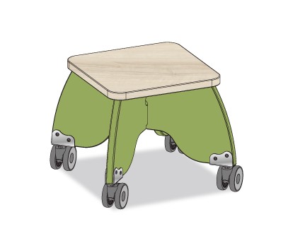 TABOURET PUERICULTRICE VERT JUNGLE