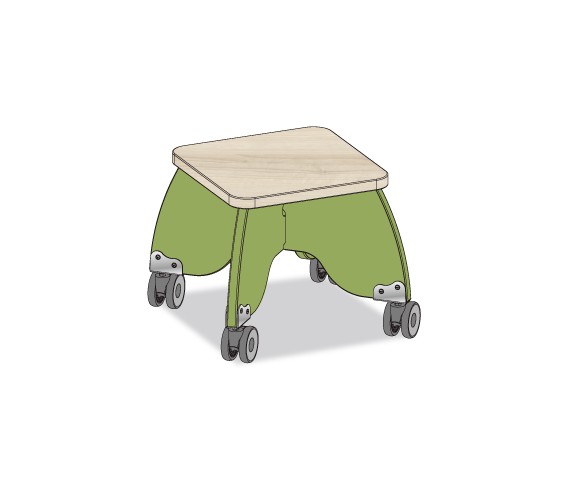 TABOURET PUERICULTRICE VERT JUNGLE