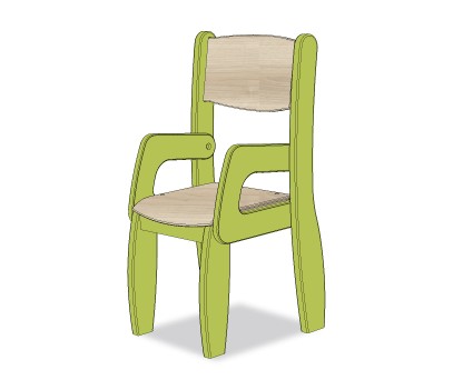 FAUTEUIL ASSISE 26CM VERT ALLIGATOR