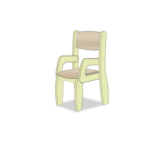 FAUTEUIL ASSISE 21CM VERT BAMBOU