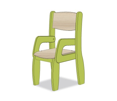 FAUTEUIL ASSISE 21CM VERT ALLIGATOR