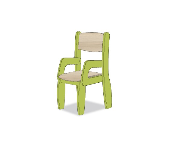 FAUTEUIL ASSISE 21CM VERT ALLIGATOR