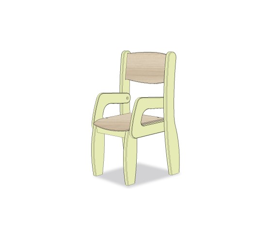 FAUTEUIL ASSISE 18CM VERT BAMBOU