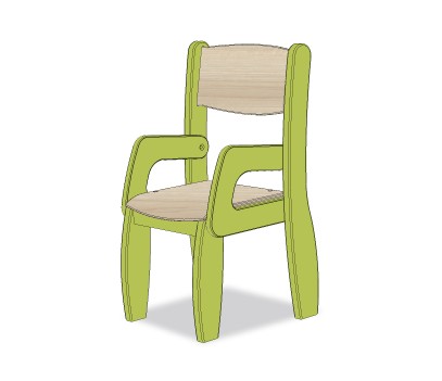 FAUTEUIL ASSISE 18CM VERT ALLIGATOR