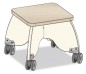 TABOURET PUERICULTRICE BLANC CREME