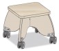 TABOURET PUERICULTRICE TAUPE GRIS NOISETTE