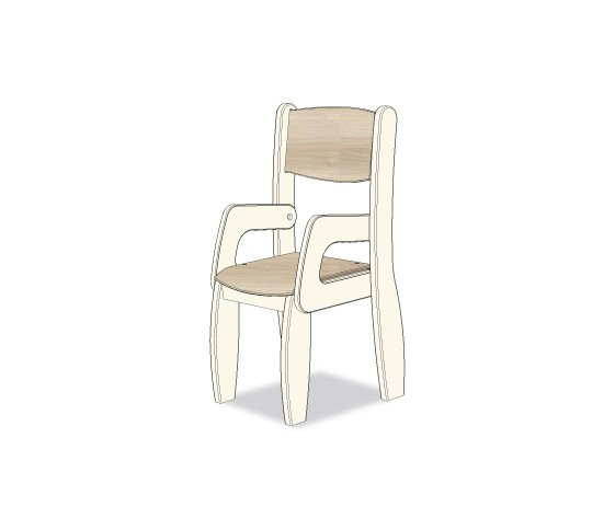 FAUTEUIL ASSISE 26CM BLANC CREME