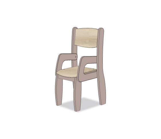 FAUTEUIL ASSISE 26CM TAUPE NATUREL