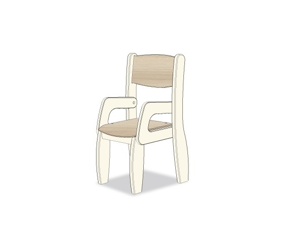 FAUTEUIL ASSISE 21CM BLANC CREME