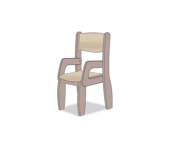 FAUTEUIL ASSISE 21CM TAUPE NATUREL