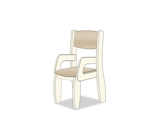 FAUTEUIL ASSISE 18CM BLANC CREME