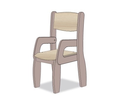 FAUTEUIL ASSISE 18CM TAUPE NATUREL