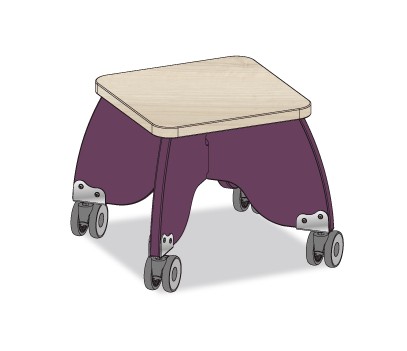 TABOURET PUERICULTRICE VIOLET POP