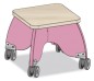 TABOURET PUERICULTRICE ROSE POUDRE