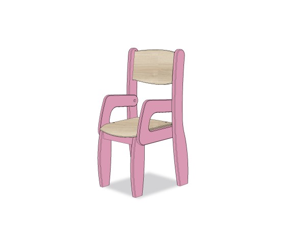 FAUTEUIL ASSISE 26CM ROSE POUDRE