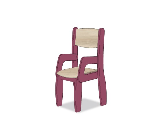 FAUTEUIL ASSISE 26CM PRUNE