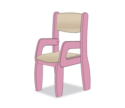 FAUTEUIL ASSISE 21CM ROSE POUDRE