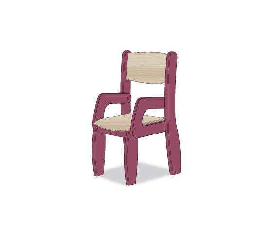 FAUTEUIL ASSISE 21CM PRUNE