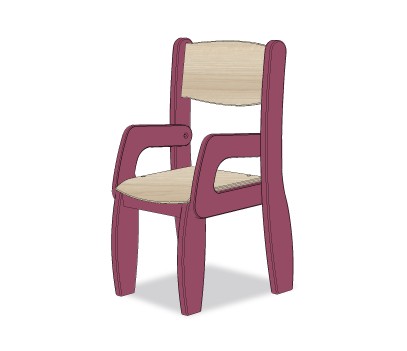 FAUTEUIL ASSISE 18CM PRUNE