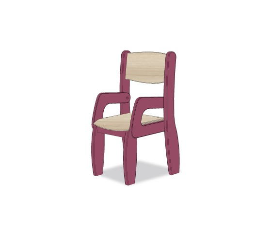 FAUTEUIL ASSISE 18CM PRUNE