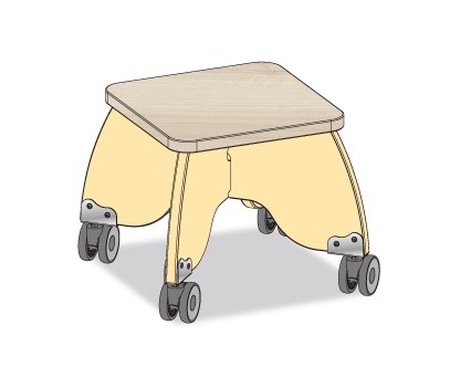 TABOURET PUERICULTRICE JAUNE