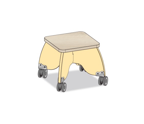 TABOURET PUERICULTRICE JAUNE