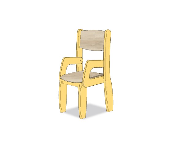 FAUTEUIL ASSISE 26CM JAUNE