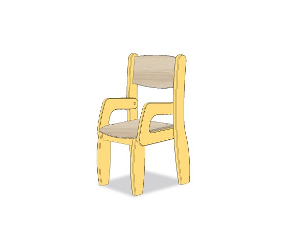 FAUTEUIL ASSISE 21CM JAUNE