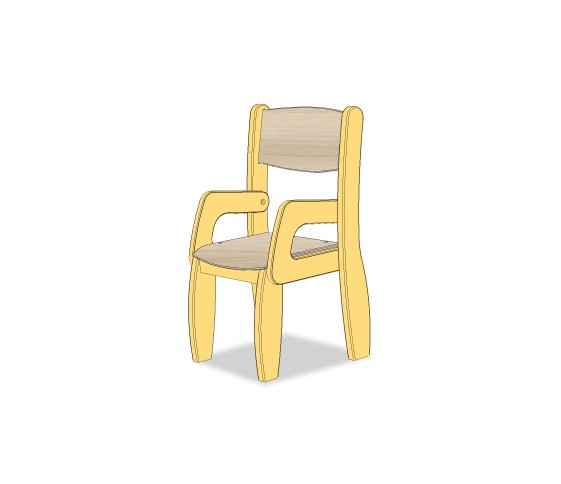 FAUTEUIL ASSISE 18CM JAUNE