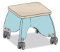 TABOURET PUERICULTRICE BLEU OPALE