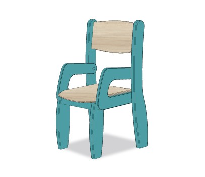 FAUTEUIL ASSISE 18CM BLEU BALTIQUE