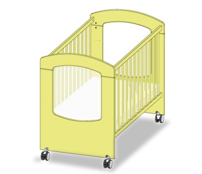 LIT ECO HUBLOT 120x60 AVEC ROULETTES