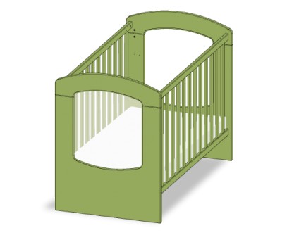 LIT ECO HUBLOT 120x60 SANS ROULETTES