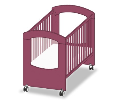 LIT ECO HUBLOT 120x60 AVEC ROULETTES