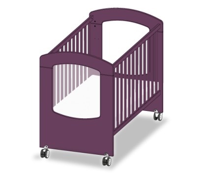 LIT ECO HUBLOT 120x60 AVEC ROULETTES